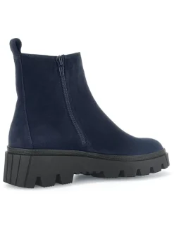 Leder-Boots in Dunkelblau