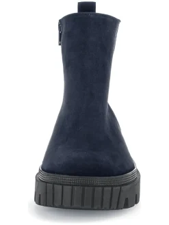 Leder-Boots in Dunkelblau