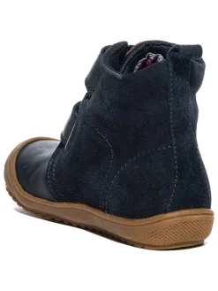 Leder-Boots in Dunkelblau