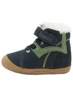 Leder-Boots in Dunkelblau