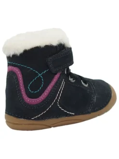 Leder-Boots in Dunkelblau