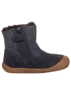 Leder-Boots in Dunkelblau