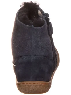 Leder-Boots in Dunkelblau