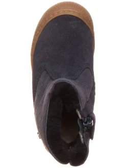 Leder-Boots in Dunkelblau