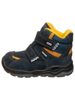 Leder-Boots in Dunkelblau