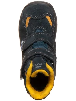 Leder-Boots in Dunkelblau