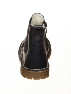 Leder-Boots in Dunkelblau