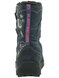 Leder-Boots in Dunkelblau