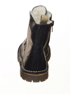 Leder-Boots in Dunkelblau