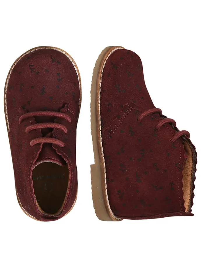 Leder-Boots in Dunkelrot