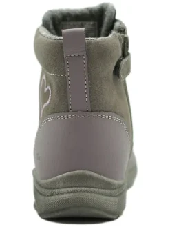 Leder-Boots in Grau