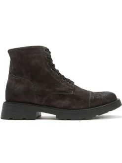 Leder-Boots in Grau