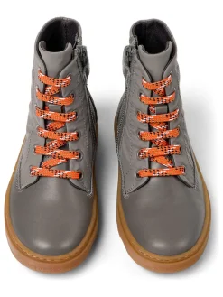 Leder-Boots in Grau