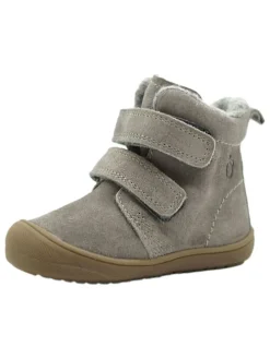 Leder-Boots in Grau