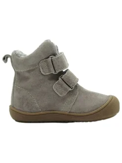 Leder-Boots in Grau