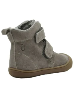 Leder-Boots in Grau
