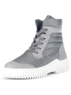 Leder-Boots in Grau