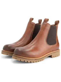 Leder-Boots in Hellbraun