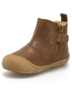 Leder-Boots in Hellbraun