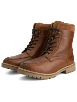 Leder-Boots in Hellbraun