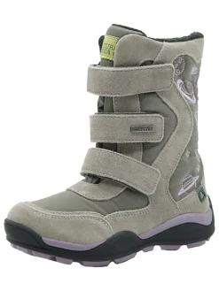 Leder-Boots in Khaki