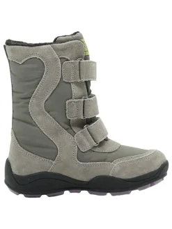 Leder-Boots in Khaki