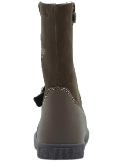 Leder-Boots in Khaki