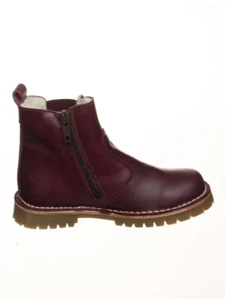 Leder-Boots in Lila