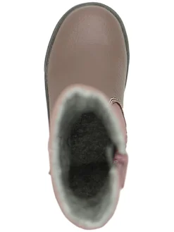 Leder-Boots in Mauve