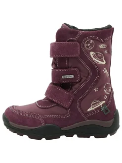 Leder-Boots in Pflaume