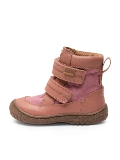 Leder-Boots in Pink