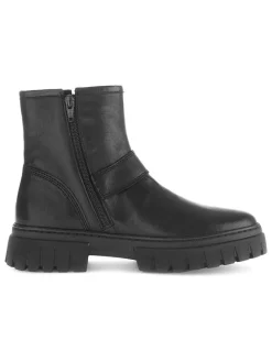 Leder-Boots in Schwarz