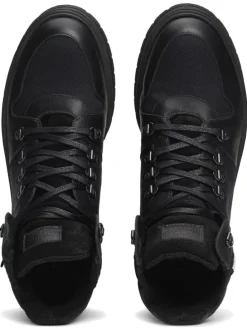 Leder-Boots in Schwarz