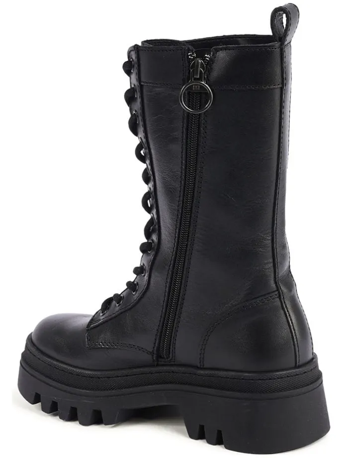 Leder-Boots in Schwarz