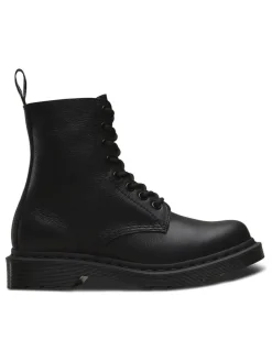 Leder-Boots in Schwarz