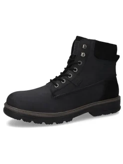 Leder-Boots in Schwarz