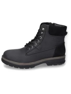 Leder-Boots in Schwarz