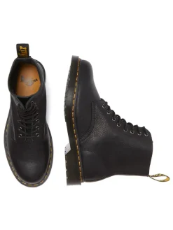 Leder-Boots in Schwarz