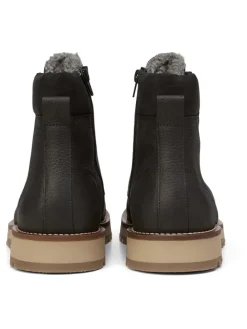 Leder-Boots in Schwarz