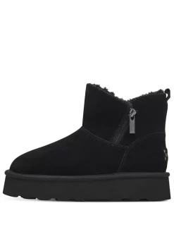 Leder-Boots in Schwarz