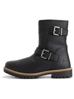 Leder-Boots in Schwarz