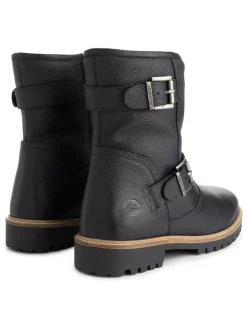 Leder-Boots in Schwarz