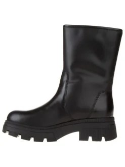 Leder-Boots in Schwarz