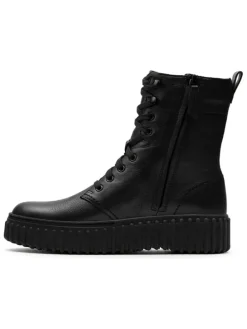 Leder-Boots in Schwarz