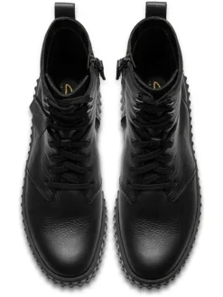 Leder-Boots in Schwarz