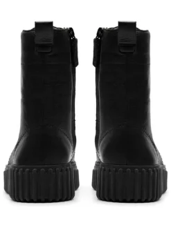 Leder-Boots in Schwarz