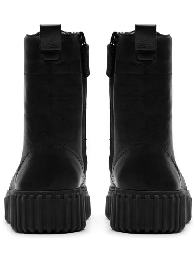 Leder-Boots in Schwarz