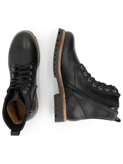 Leder-Boots in Schwarz