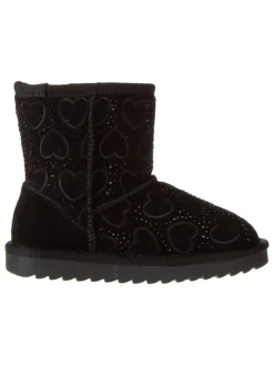 Leder-Boots in Schwarz