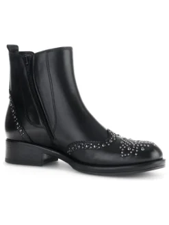 Leder-Boots in Schwarz